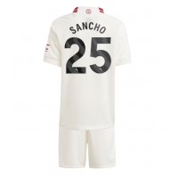 Manchester United Jadon Sancho #25 Tredje Tröja Barn 2023-24 Kortärmad (+ Korta byxor)